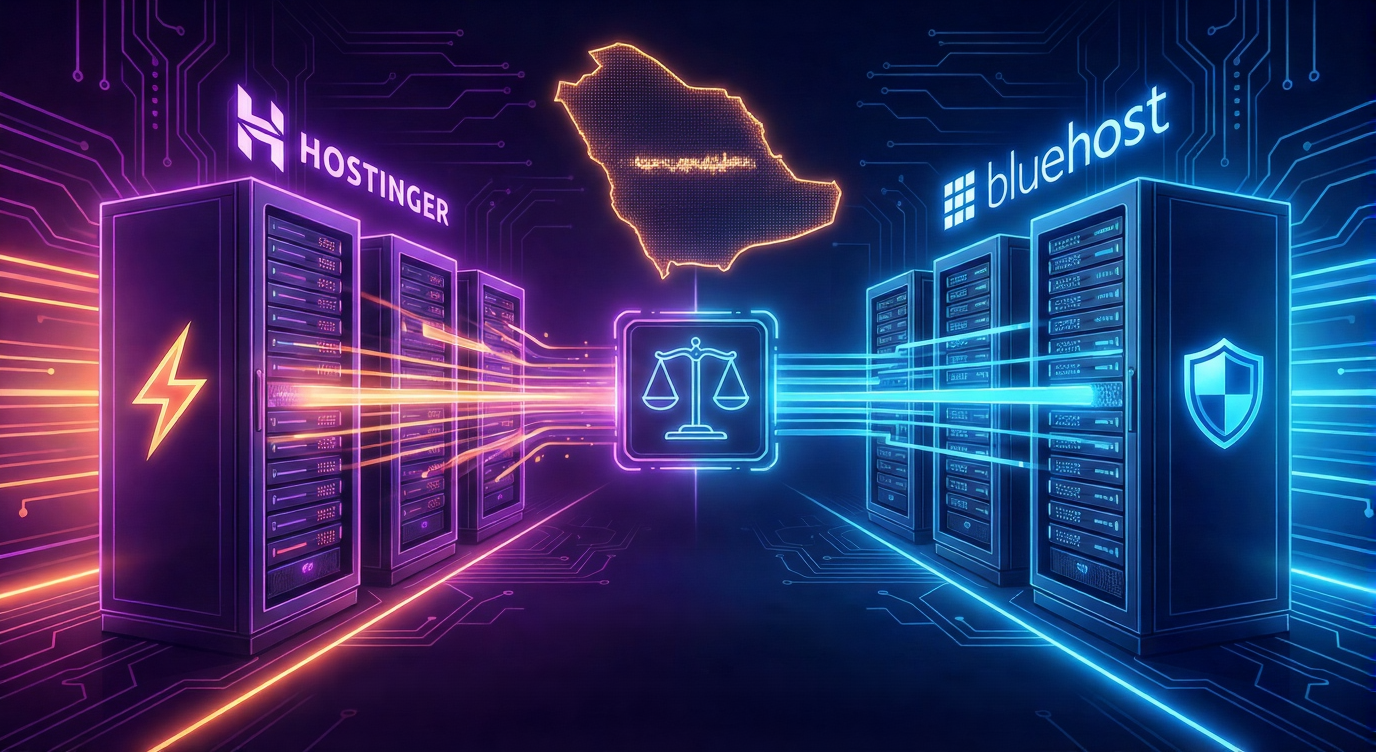 مقارنة العمالقة 2025: هوستنجر (Hostinger) ضد بلوهوست (Bluehost) - أيهما الأسرع لموقعك في السعودية؟